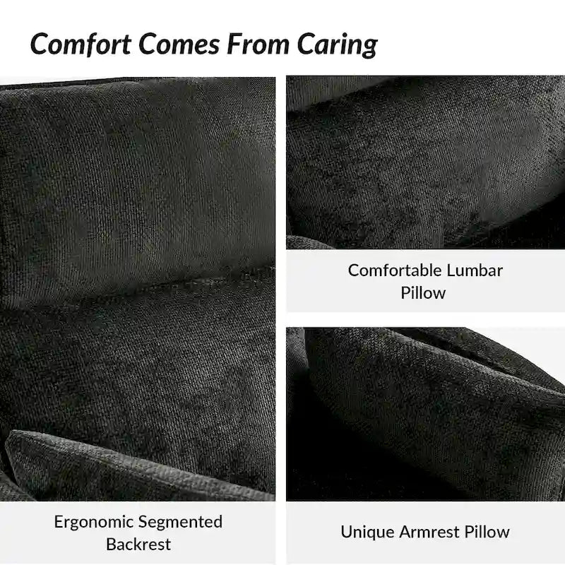Power Rocking Swivel Nursery Recliner with USB Ports