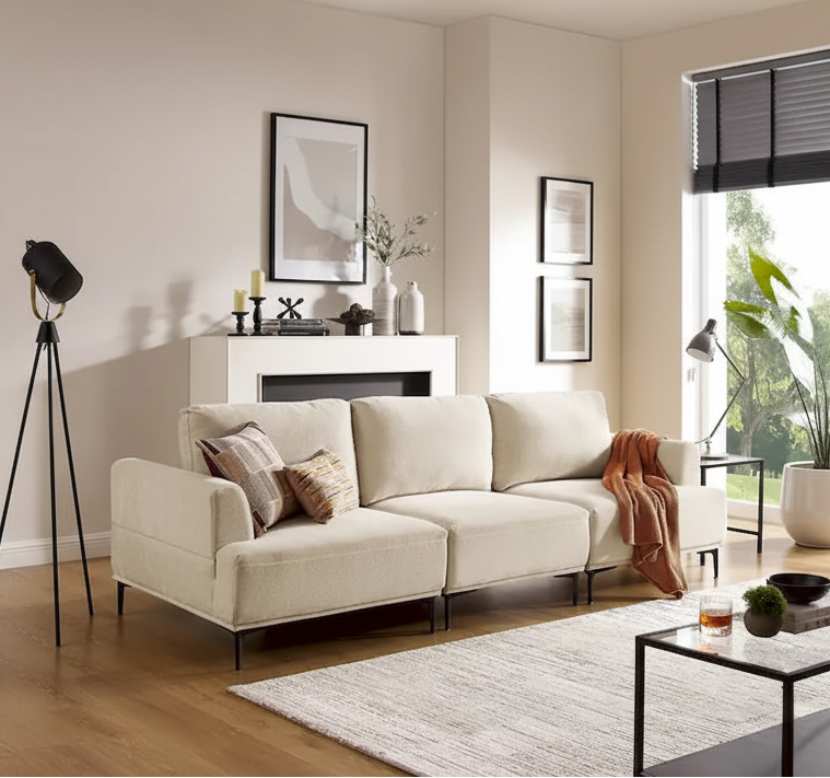 Dinardi 100.7in Widest Upholstered Sofa With Sliding Backrest