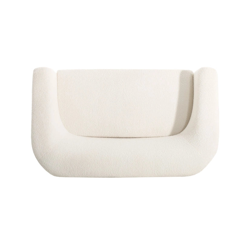 Textured Fabric Loveseat with Gold Legs