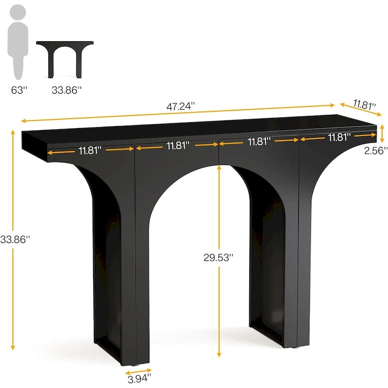 Console Table for Entryway, Modern Hallway Table Behind Couch Table