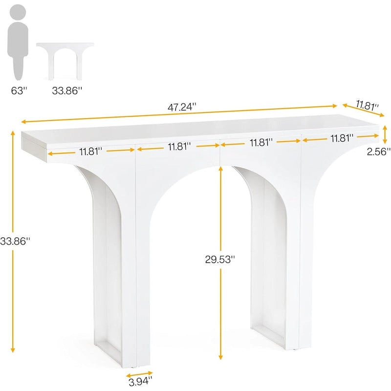 Console Table for Entryway, Modern Hallway Table Behind Couch Table