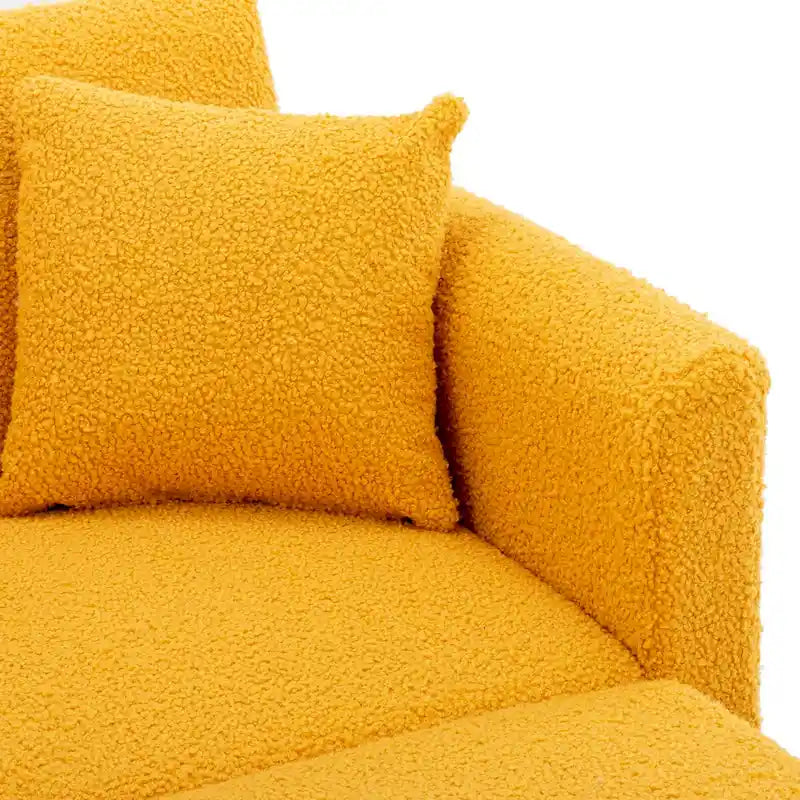 Chaise Lounge Chair Indoor, 2 in 1 Velvet Convertible Sleeper Chair with Ottoman