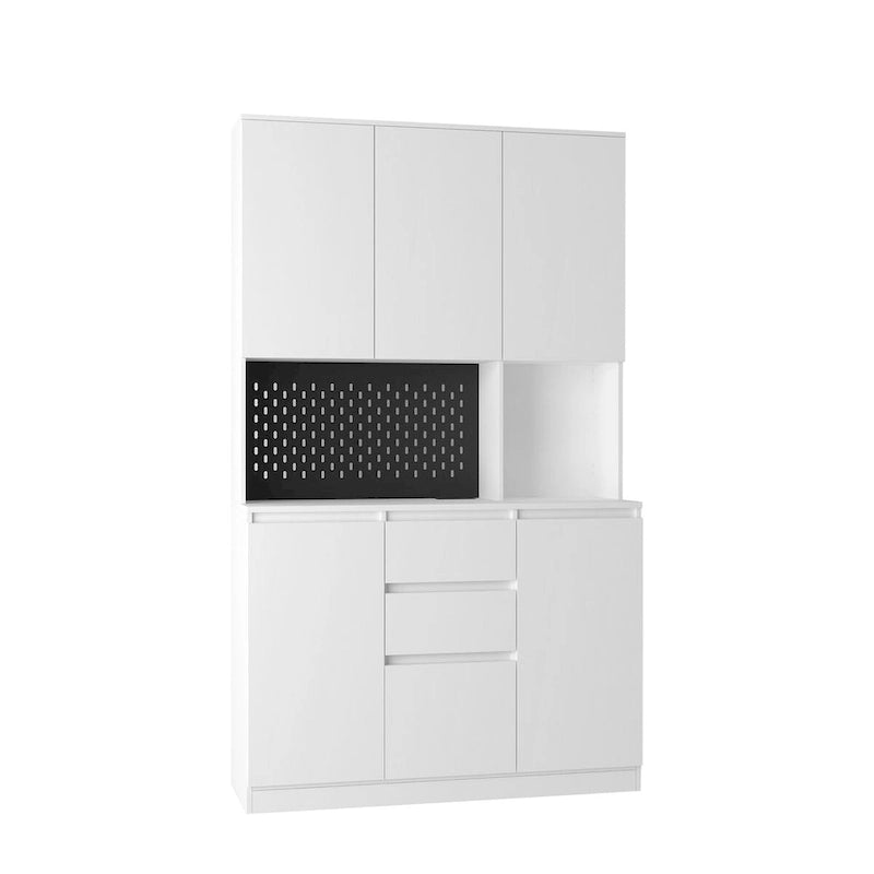 Freestanding Kitchen Storage Cabinet with Hutch