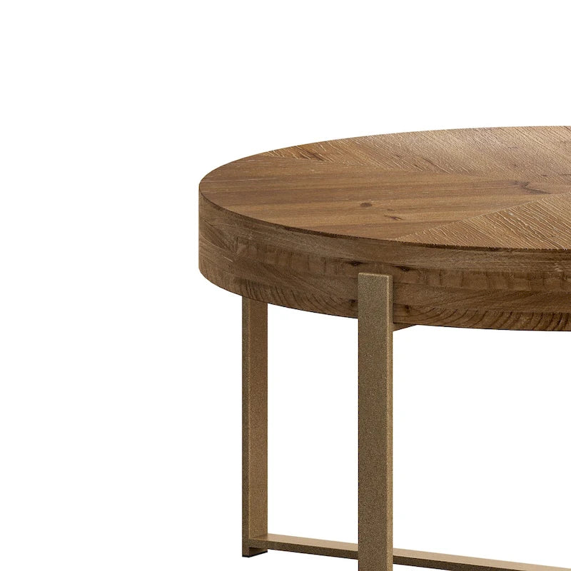 48-Inch Industrial Coffee Table with Casters