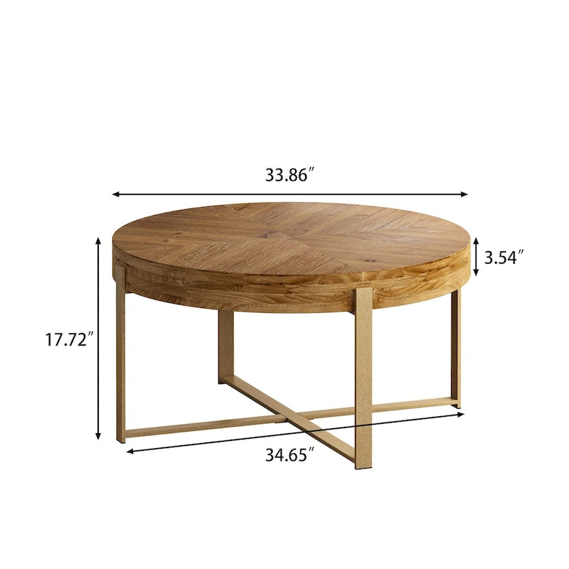 48-Inch Industrial Coffee Table with Casters